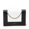 Shoulder Bag Frame Evening Clutch Black Calfskin Leather