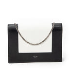 Shoulder Bag Frame Evening Clutch Black Calfskin Leather