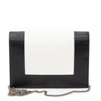 Shoulder Bag Frame Evening Clutch Black Calfskin Leather