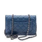 Shoulder Bag Classic Wallet on Chain Navy Quilted Lambskin Leather