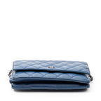 Shoulder Bag Classic Wallet on Chain Navy Quilted Lambskin Leather