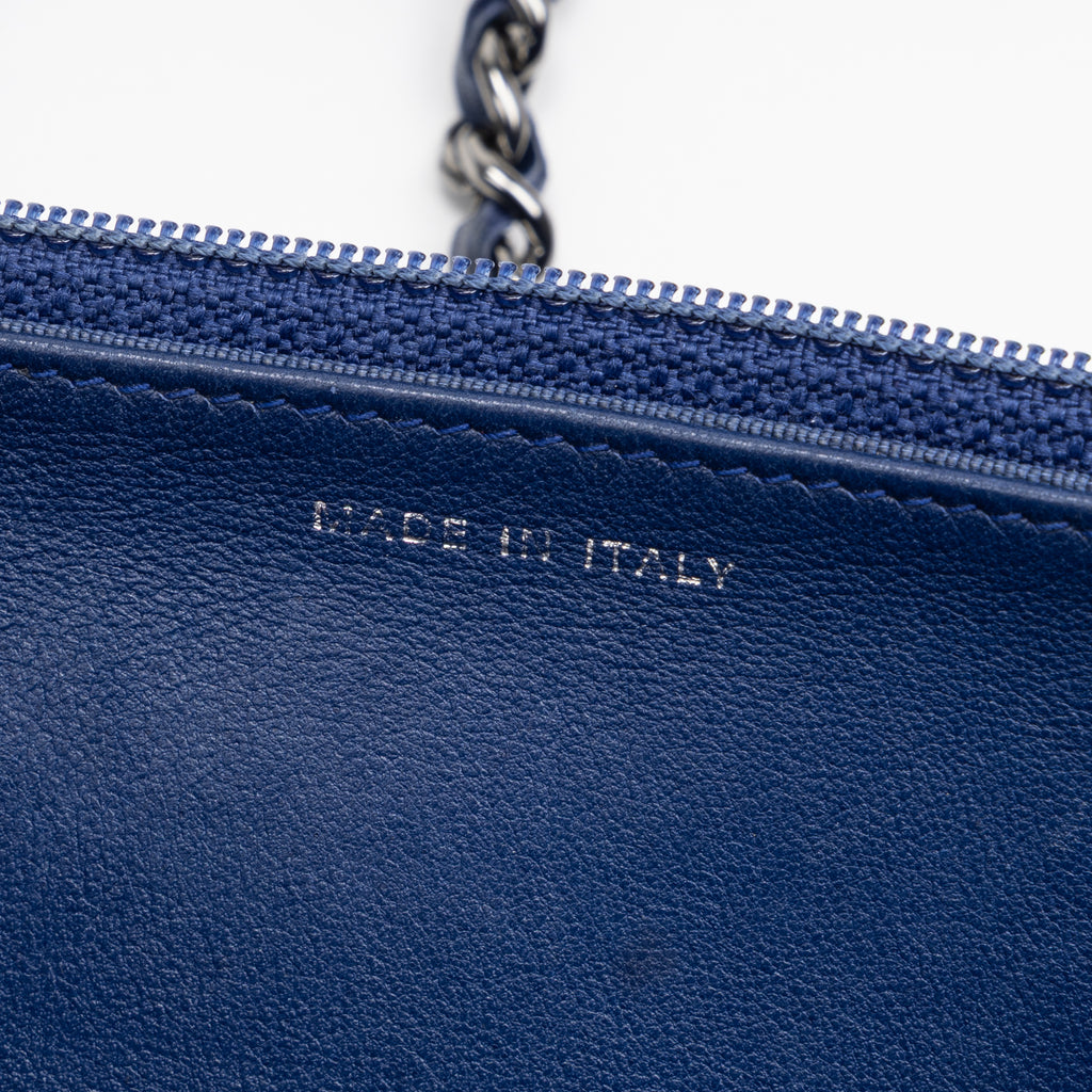 Shoulder Bag Classic Wallet on Chain Navy Quilted Lambskin Leather