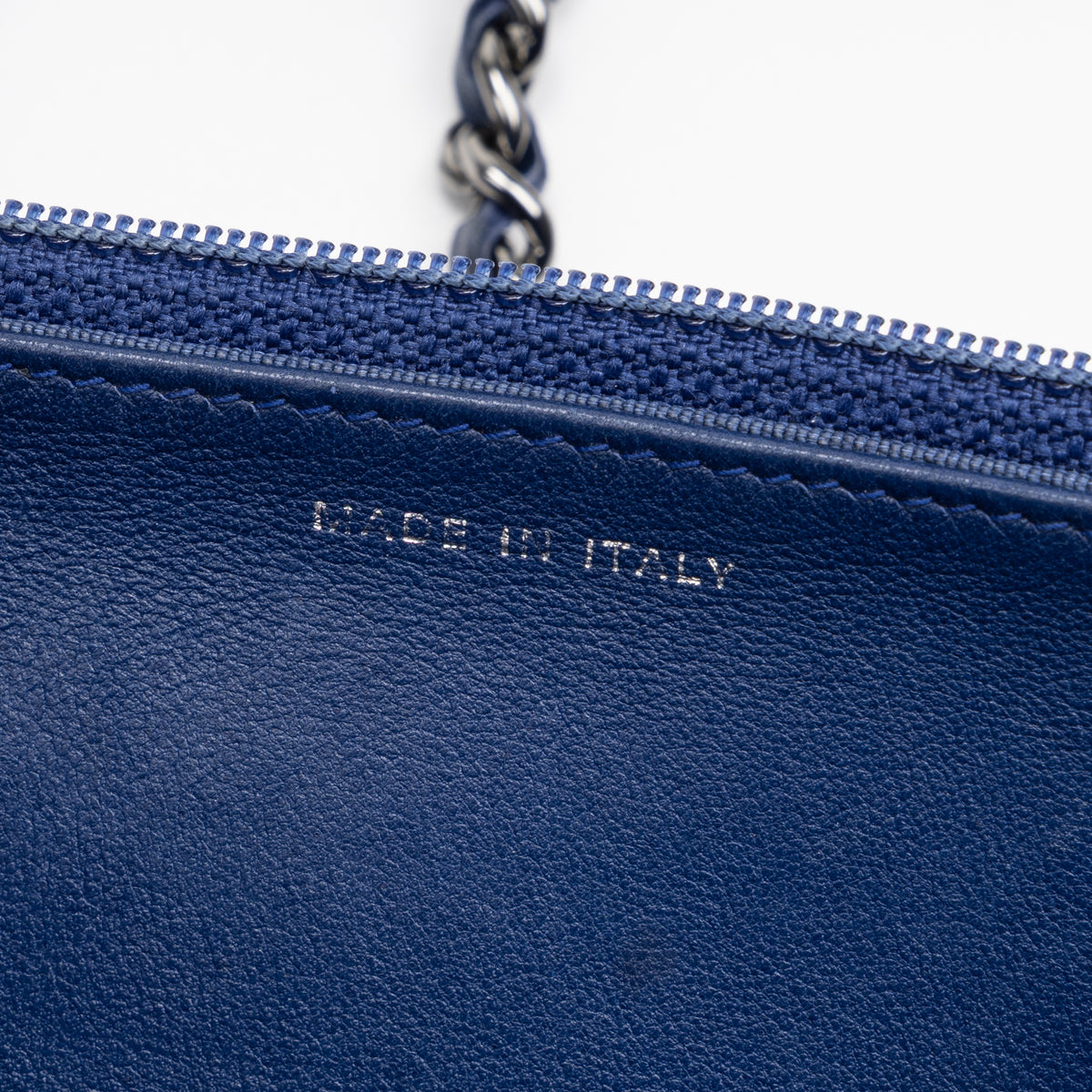 Shoulder Bag Classic Wallet on Chain Navy Quilted Lambskin Leather