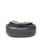 Shoulder Bag Small Drew Black Suede Leather