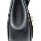 Shoulder Bag Small Drew Black Suede Leather