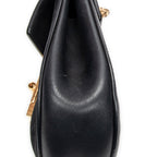 Shoulder Bag Small Drew Black Suede Leather
