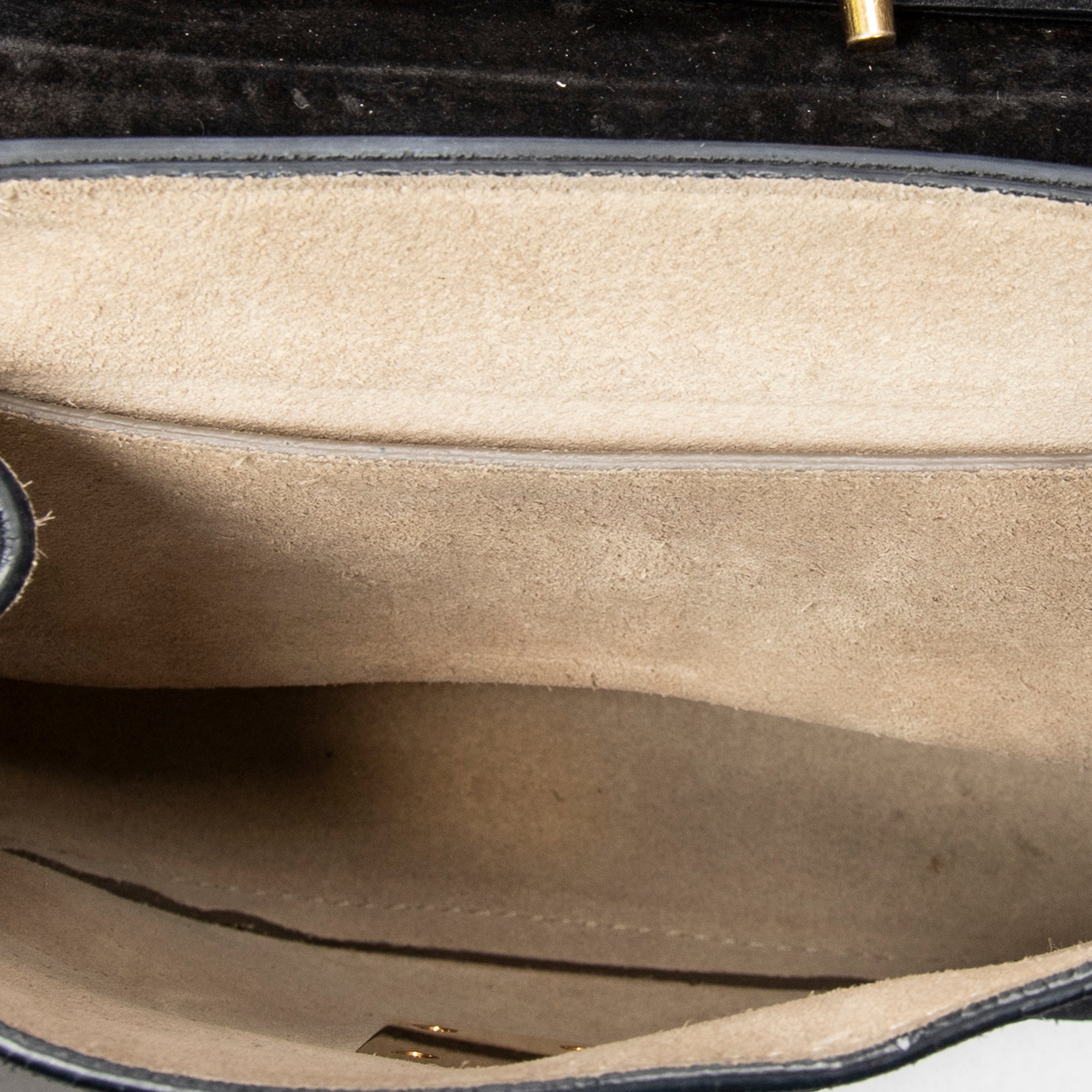 Shoulder Bag Small Drew Black Suede Leather