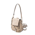 Backpack Mini Faye Backpack Taupe Calfskin Leather