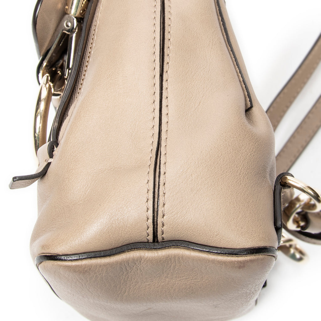 Backpack Mini Faye Backpack Taupe Calfskin Leather
