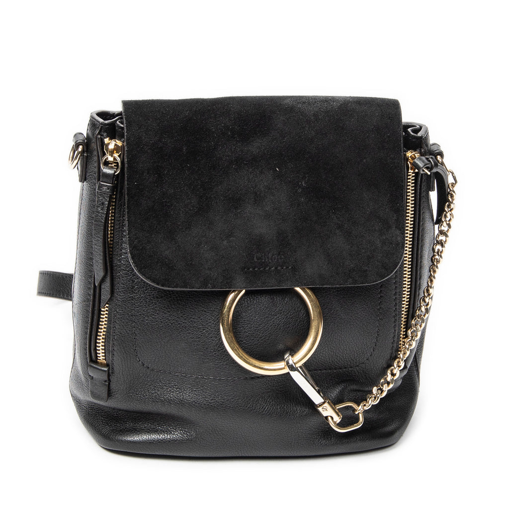 Backpack Small Faye Backpack Black Calfskin Leather
