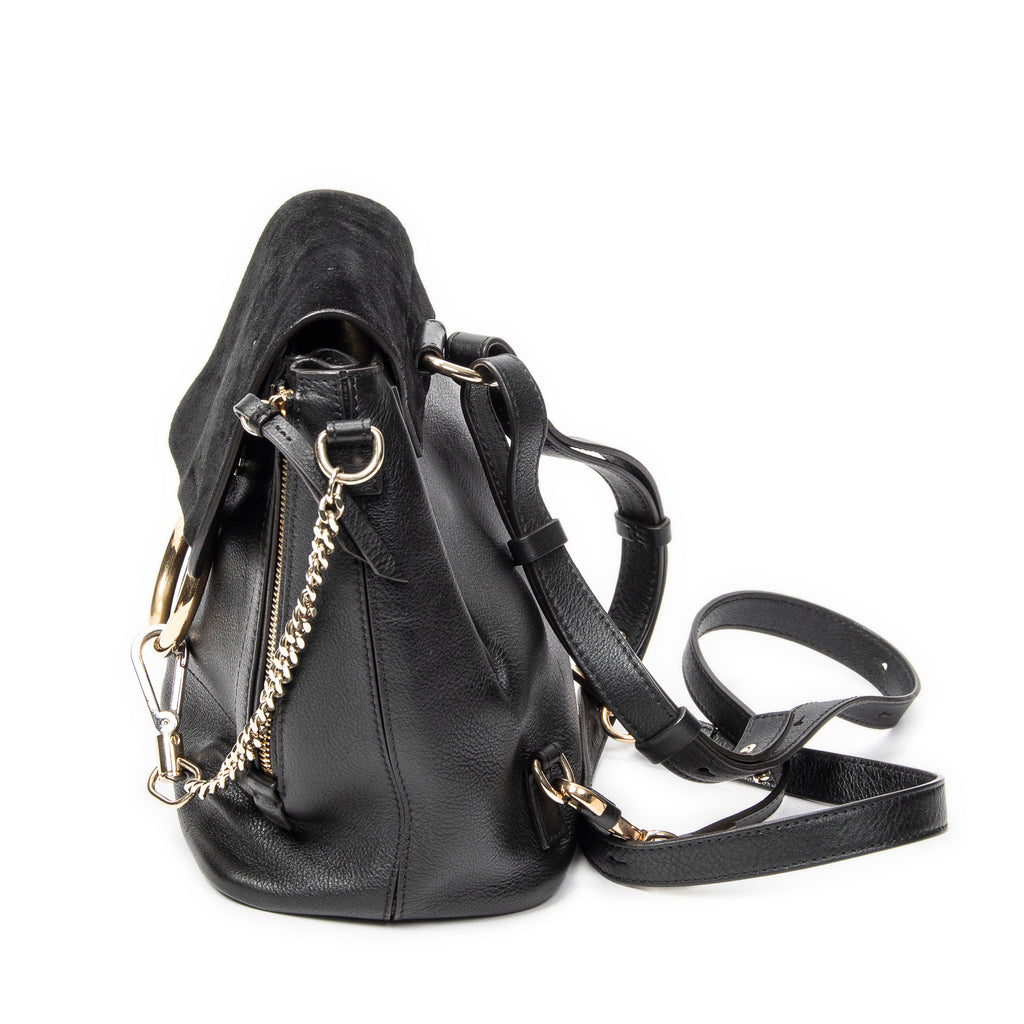 Backpack Small Faye Backpack Black Calfskin Leather