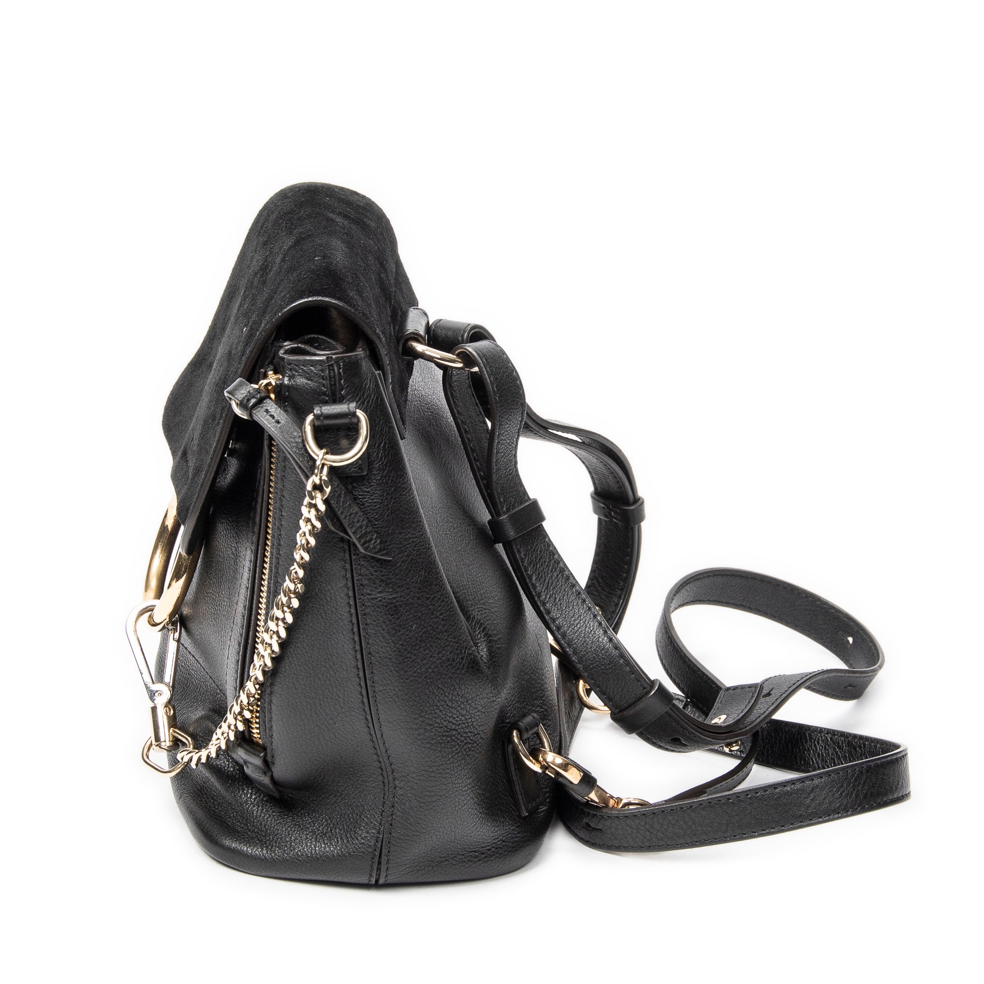 Backpack Small Faye Backpack Black Calfskin Leather