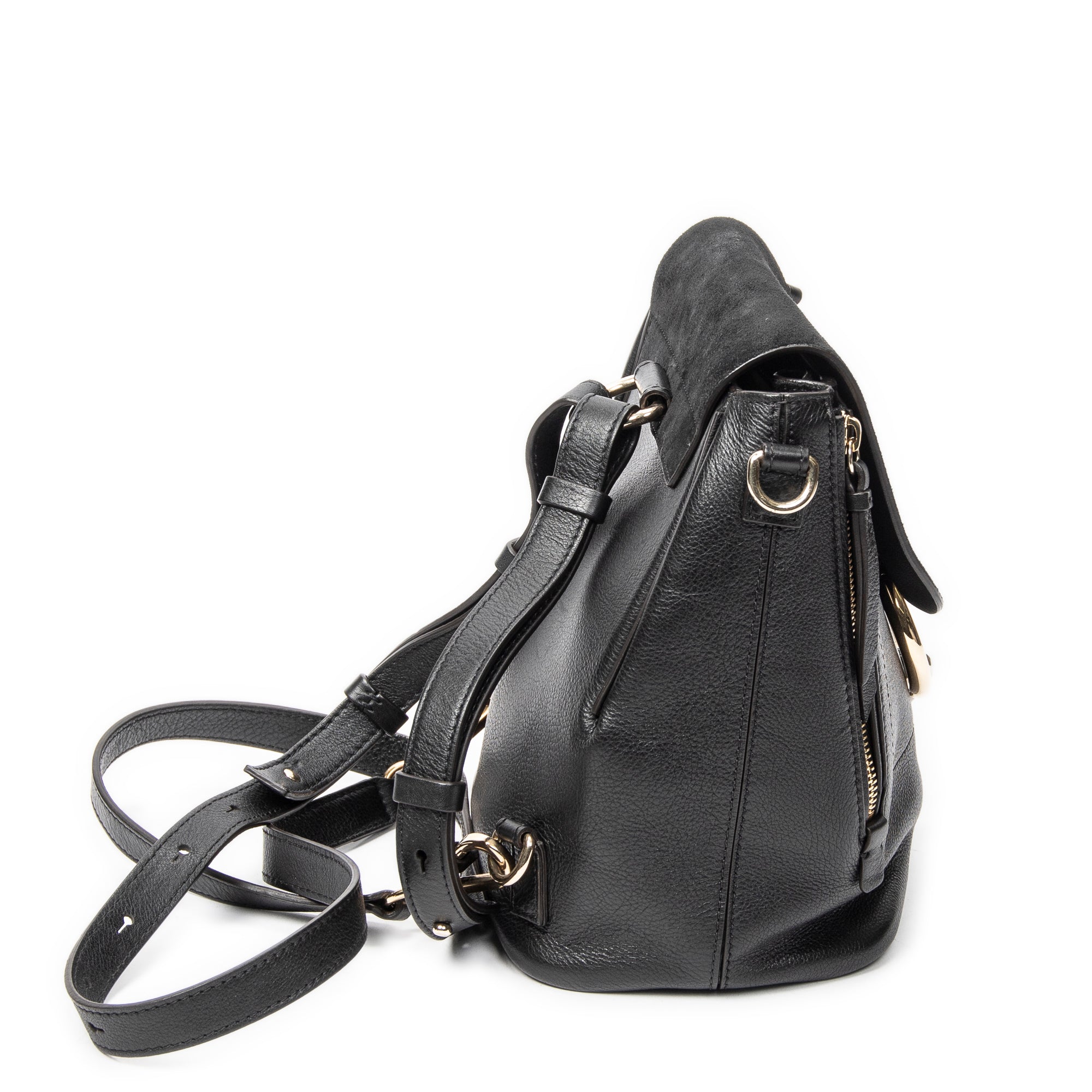 Backpack Small Faye Backpack Black Calfskin Leather