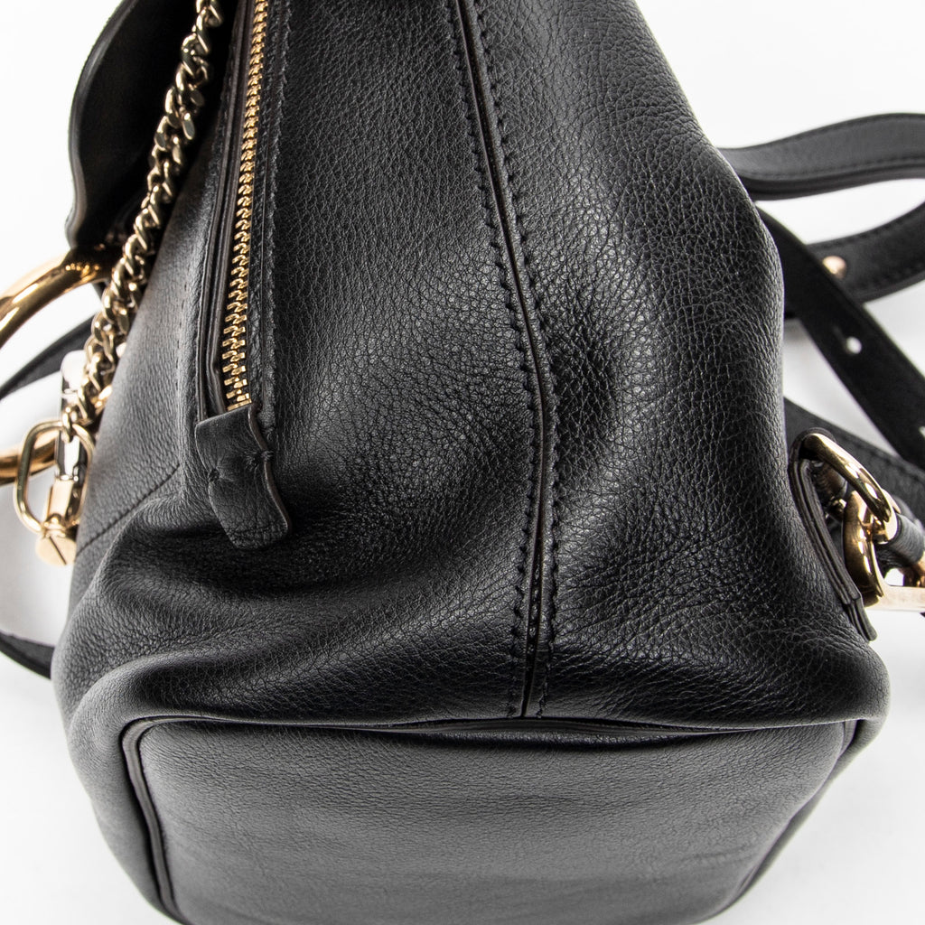 Backpack Small Faye Backpack Black Calfskin Leather