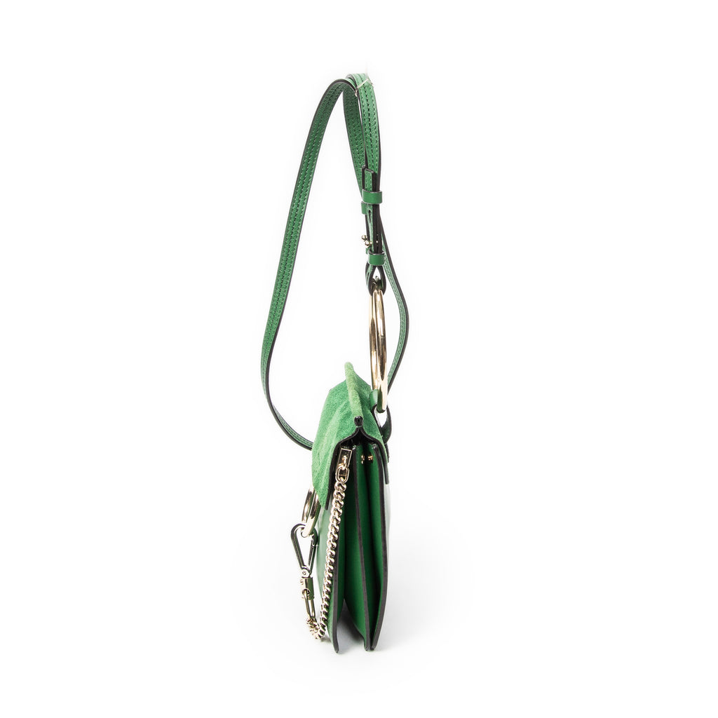 Shoulder Bag Small Faye Bracelet Bag Green Calfskin Leather