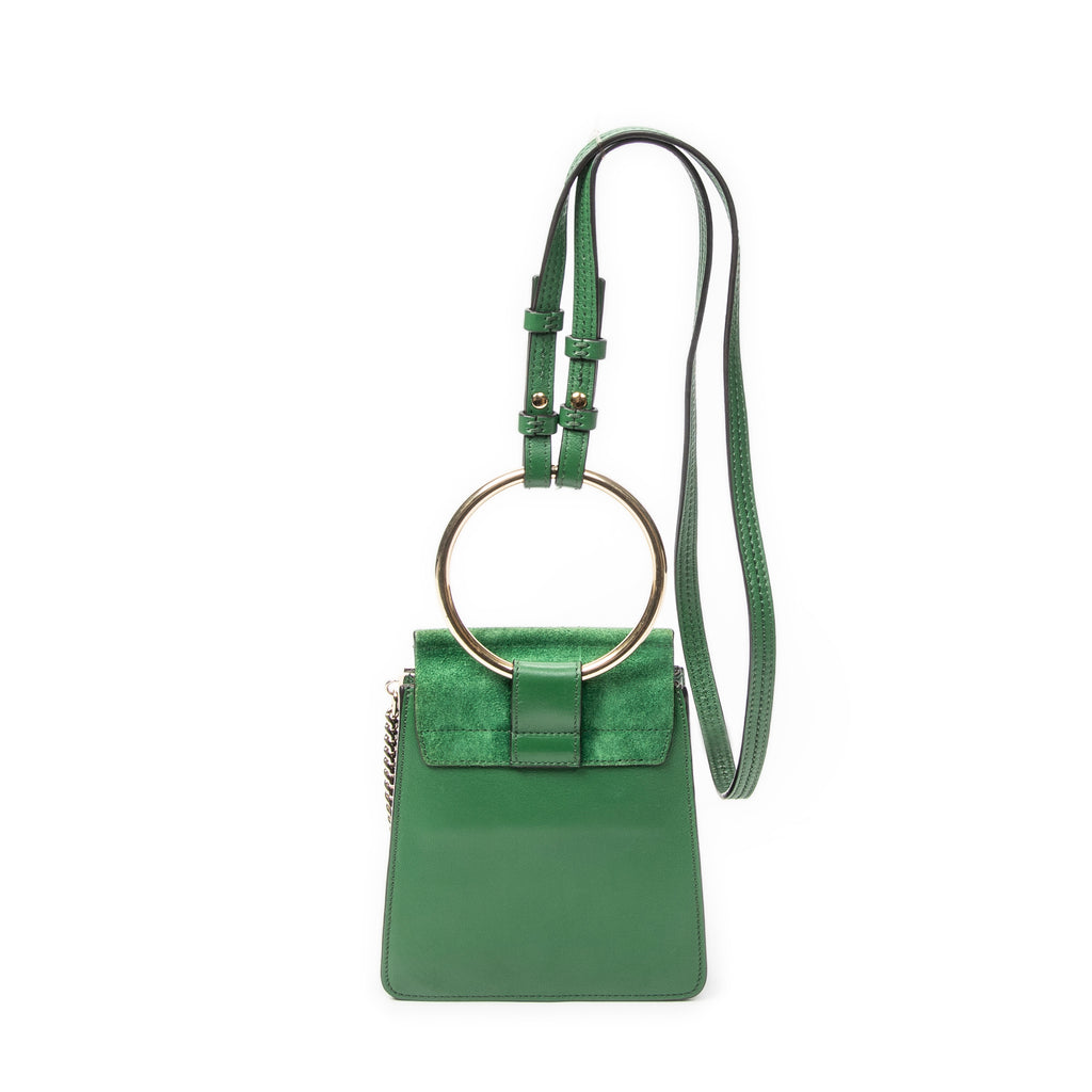 Shoulder Bag Small Faye Bracelet Bag Green Calfskin Leather