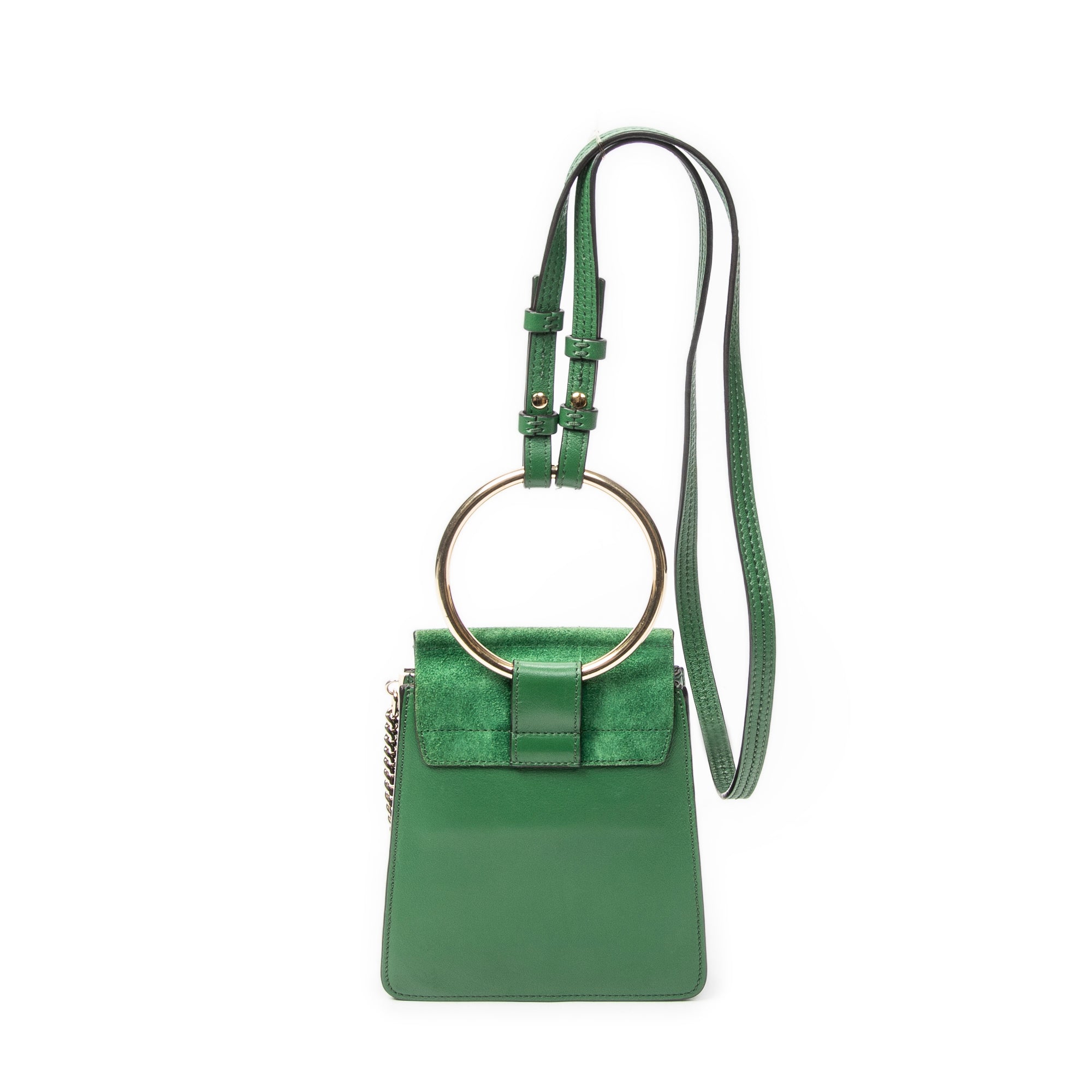 Shoulder Bag Small Faye Bracelet Bag Green Calfskin Leather