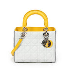 Shoulder Bag Medium Lady Dior Zip Light Green Cannage Lambskin Leather