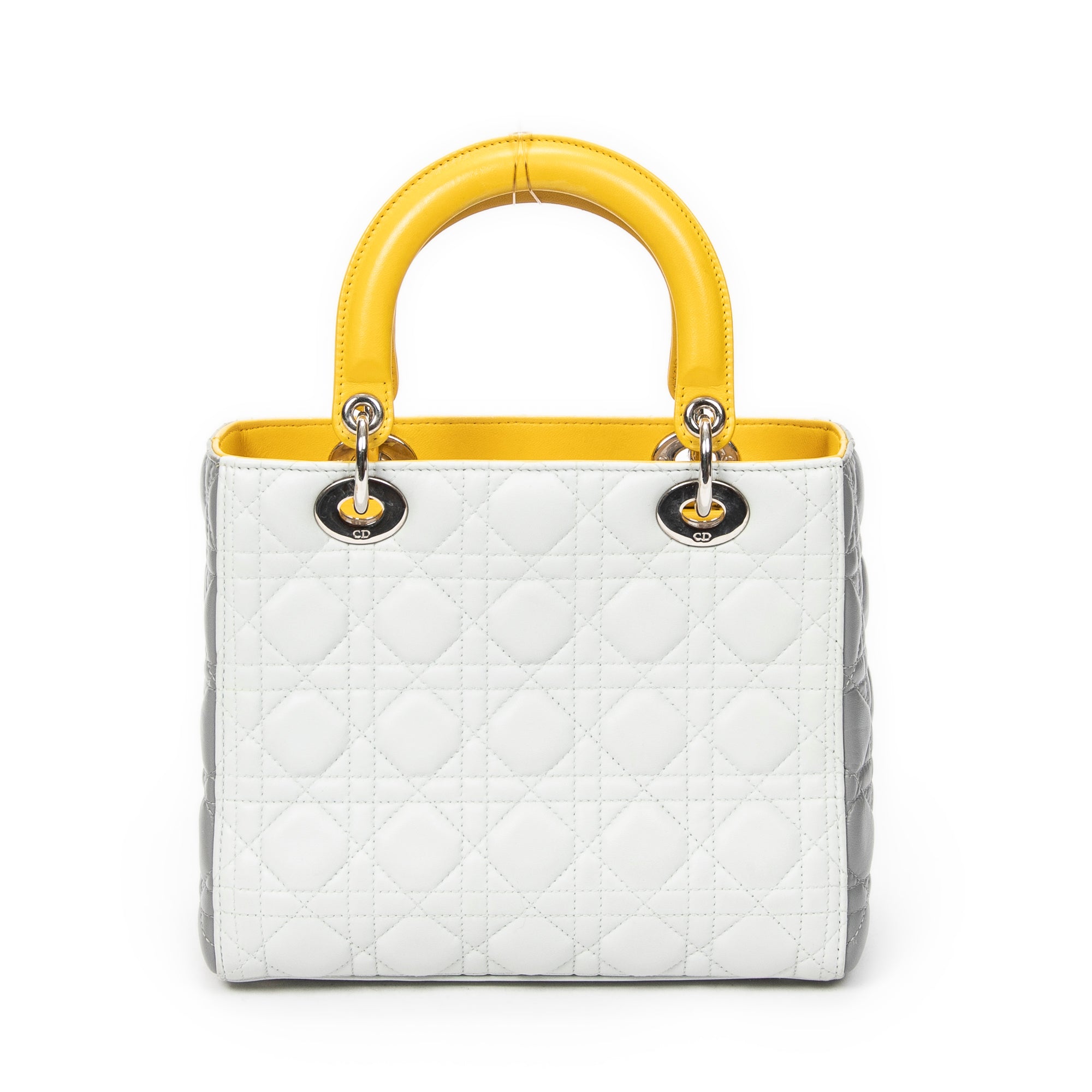 Shoulder Bag Medium Lady Dior Zip Light Green Cannage Lambskin Leather