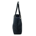 Shoulder Bag Small Bucket Tote Black Monogrammed Canvas