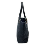 Shoulder Bag Small Bucket Tote Black Monogrammed Canvas