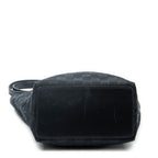 Shoulder Bag Small Bucket Tote Black Monogrammed Canvas