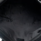 Sac Bandoulière avec Poche Avant Cabas en Toile Denim Monogrammée Noire