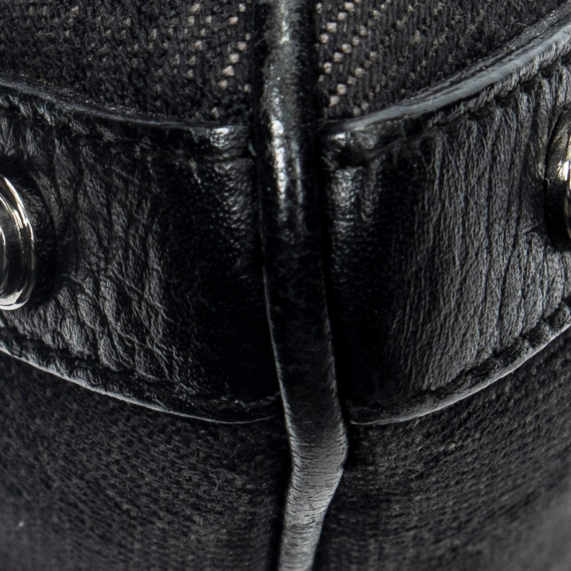 Shoulder Bag Abbey D-Ring Crossbody Black Monogrammed Denim Canvas