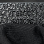 Shoulder Bag Abbey D-Ring Crossbody Black Monogrammed Denim Canvas