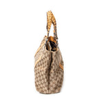 Shoulder Bag Medium Bamboo Bar Tote Tan Monogrammed Canvas