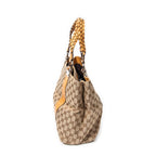 Shoulder Bag Medium Bamboo Bar Tote Tan Monogrammed Canvas
