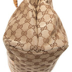 Shoulder Bag Medium Bamboo Bar Tote Tan Monogrammed Canvas