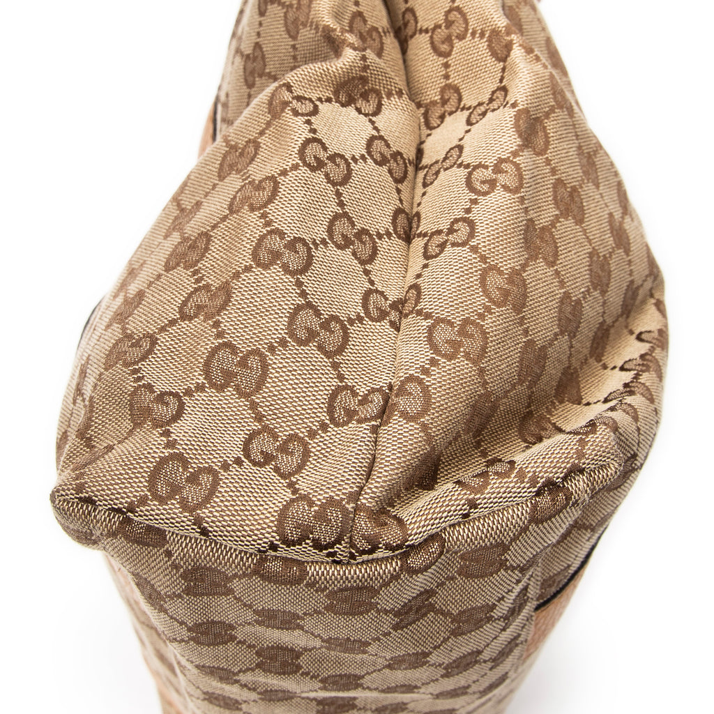 Shoulder Bag Medium Bamboo Bar Tote Tan Monogrammed Canvas