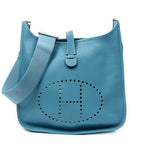 Shoulder Bag Evelyne III GM Blue Jean Clemence Leather