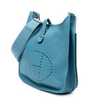 Shoulder Bag Evelyne III GM Blue Jean Clemence Leather