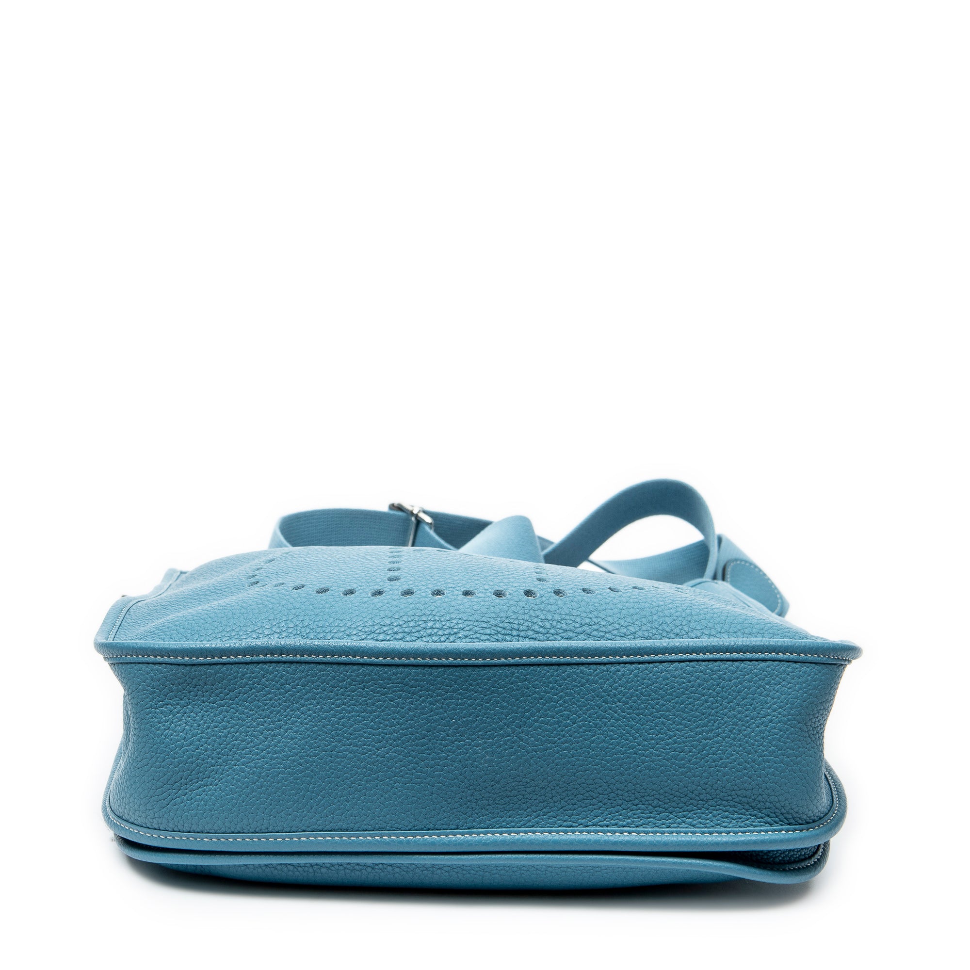 Shoulder Bag Evelyne III GM Blue Jean Clemence Leather