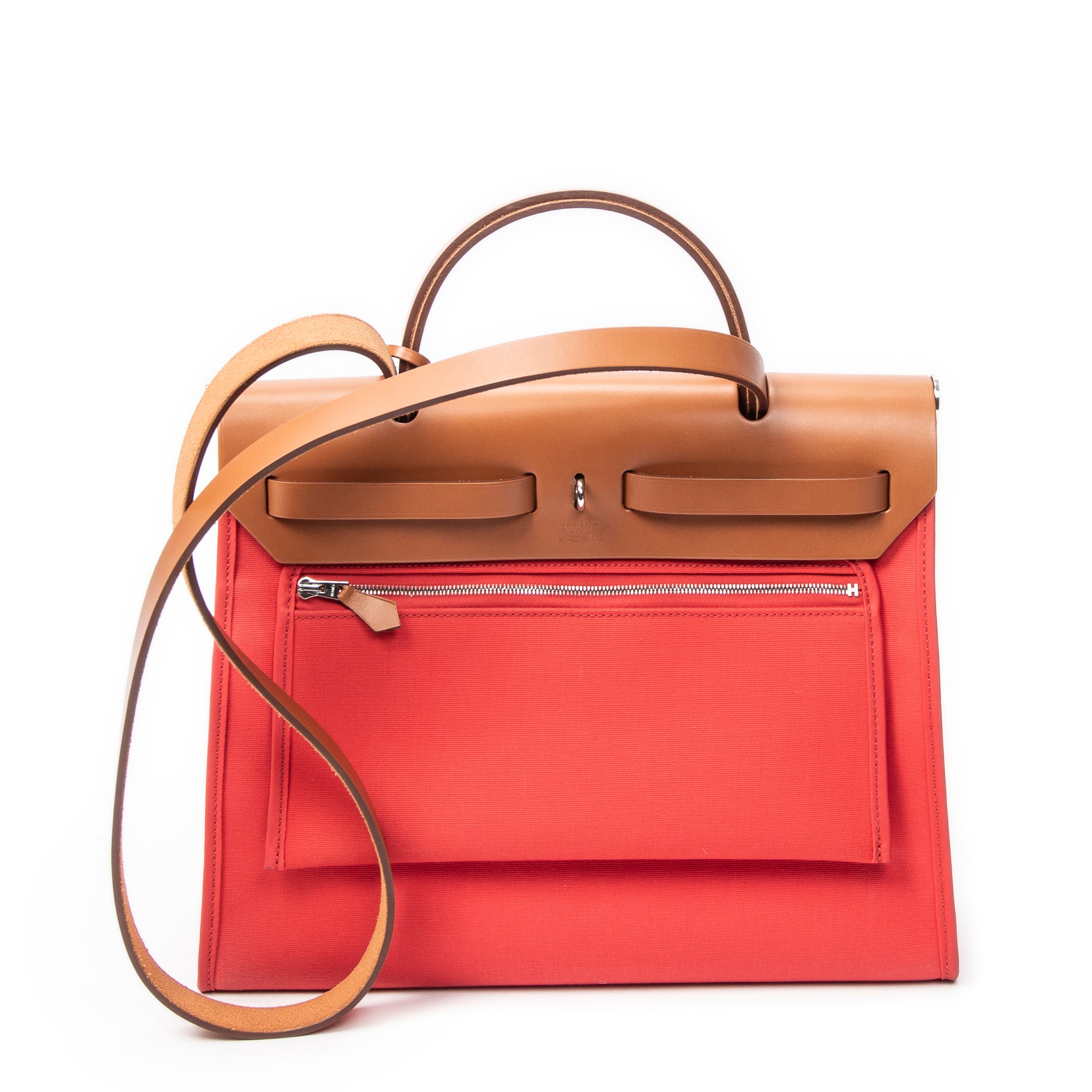 Shoulder Bag Herbag Zip PM Rouge Tomate Toile Officier Canvas