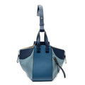 Shoulder Bag Small Hammock Blue Calfskin Leather