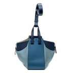 Shoulder Bag Small Hammock Blue Calfskin Leather