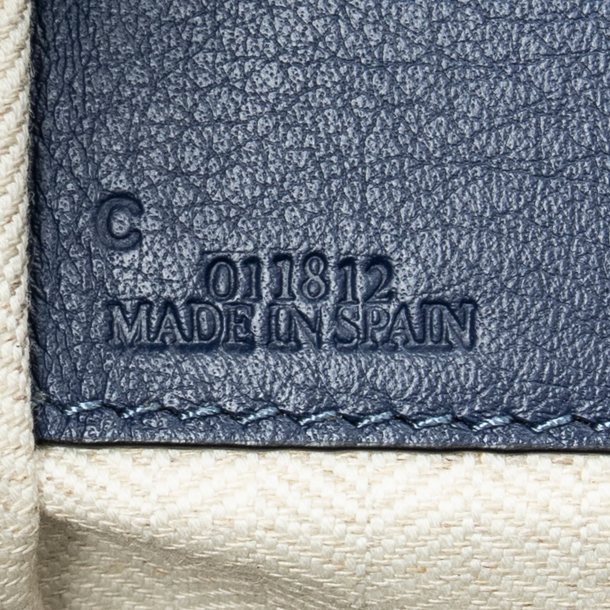 Shoulder Bag Small Hammock Blue Calfskin Leather