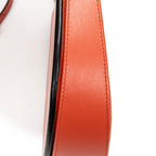 Shoulder Bag Large Heel Pouch Orange Calfskin Leather