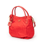 Bandolera tipo hobo de lona de nylon roja