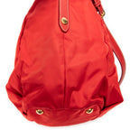 Bandolera tipo hobo de lona de nylon roja