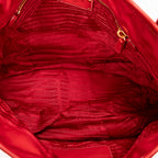 Bandolera tipo hobo de lona de nylon roja