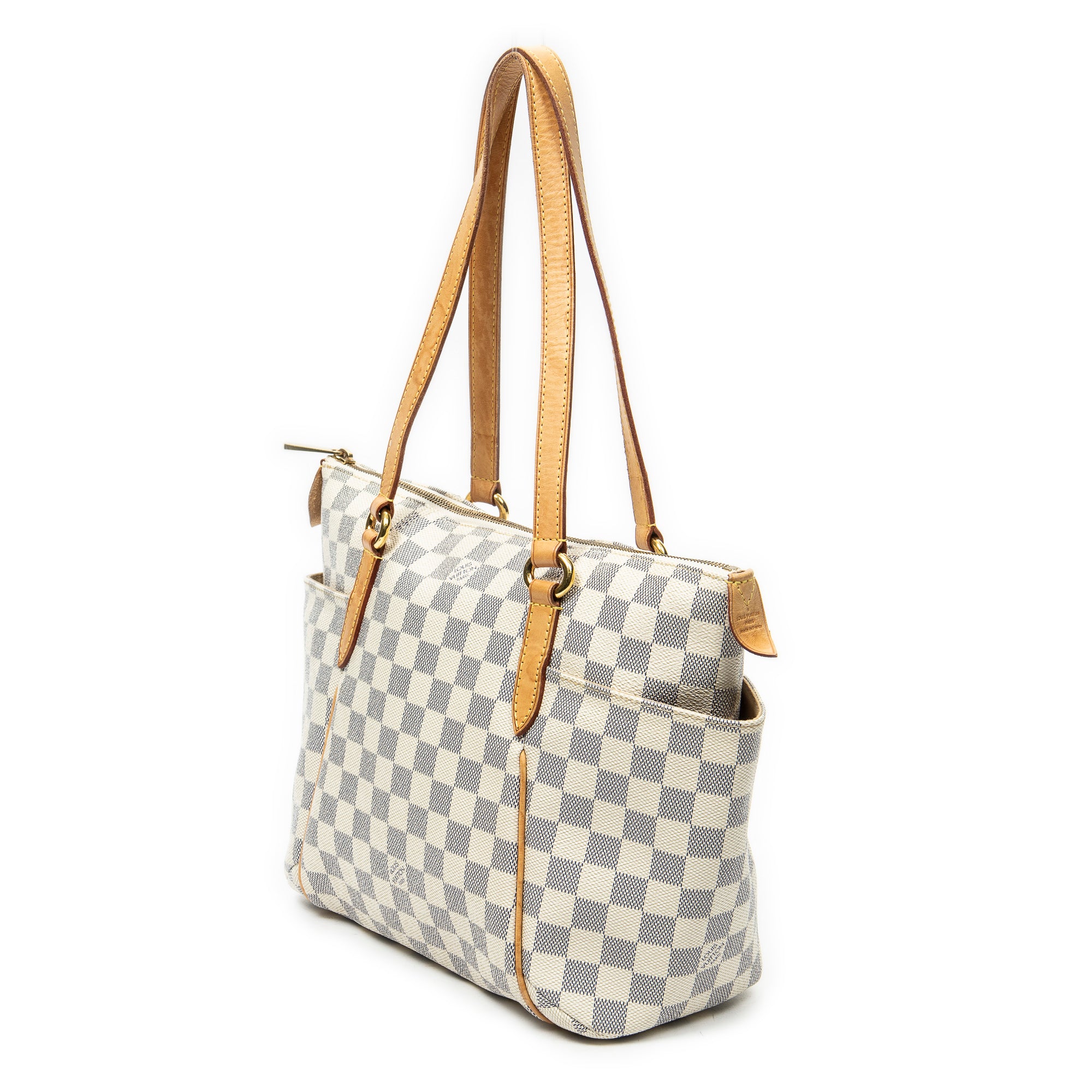 Shoulder Bag Totally PM Ivory Damier Azur