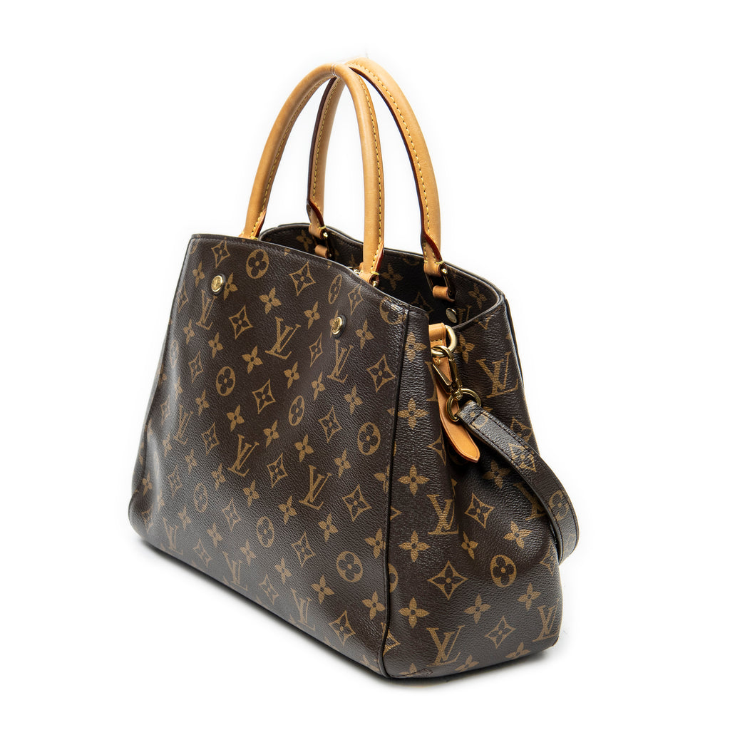 Shoulder Bag Montaigne MM Brown Monogram Canvas