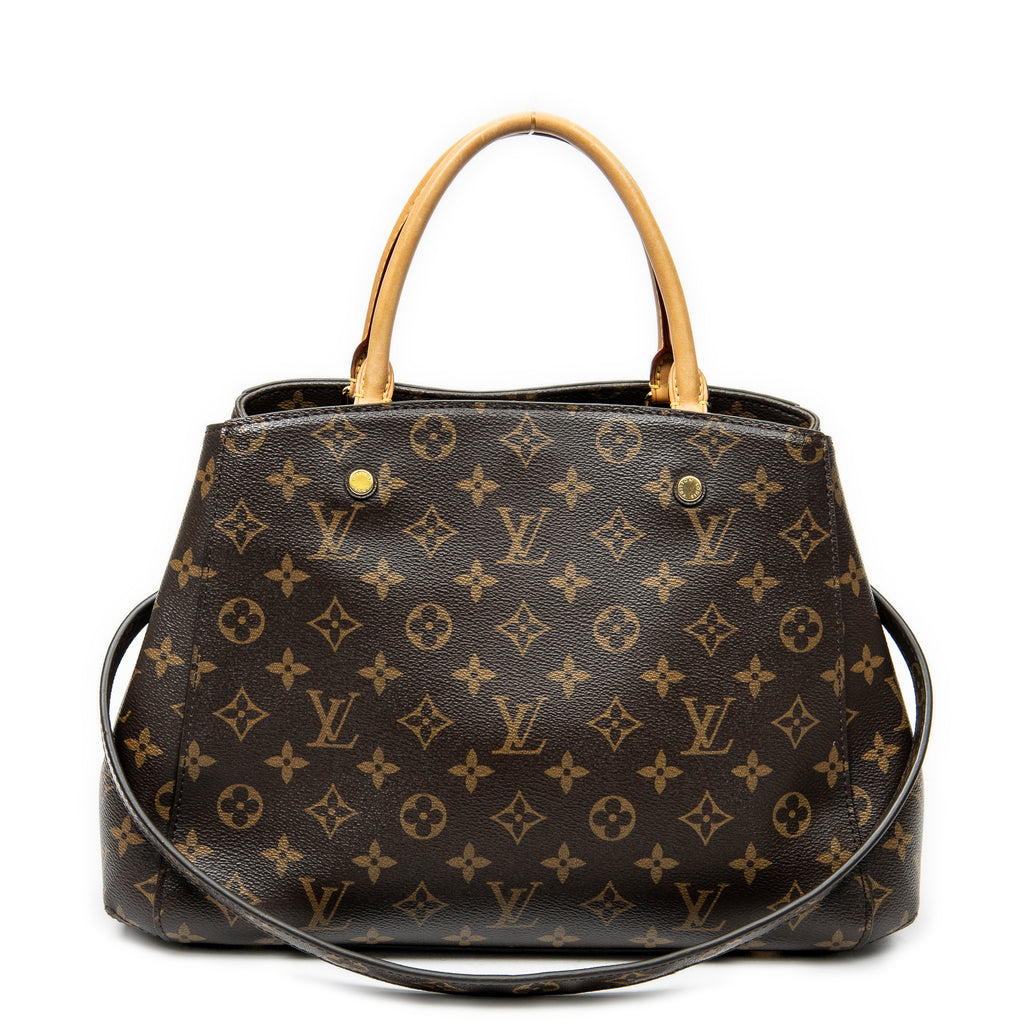 Shoulder Bag Montaigne MM Brown Monogram Canvas