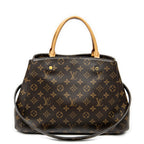 Shoulder Bag Montaigne MM Brown Monogram Canvas