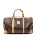 Travel Bag Vintage Medium Travel Boston Brown Macadam Coated Canvas