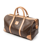 Travel Bag Vintage Medium Travel Boston Brown Macadam Coated Canvas